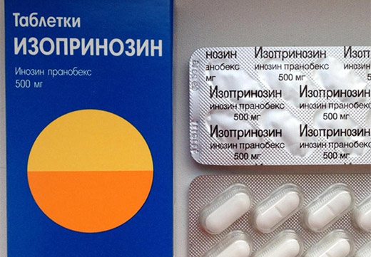 Лечение таблетками Изопринозин