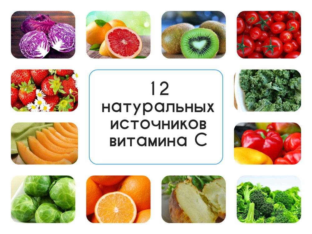 Овощи и фрукты с витамином С